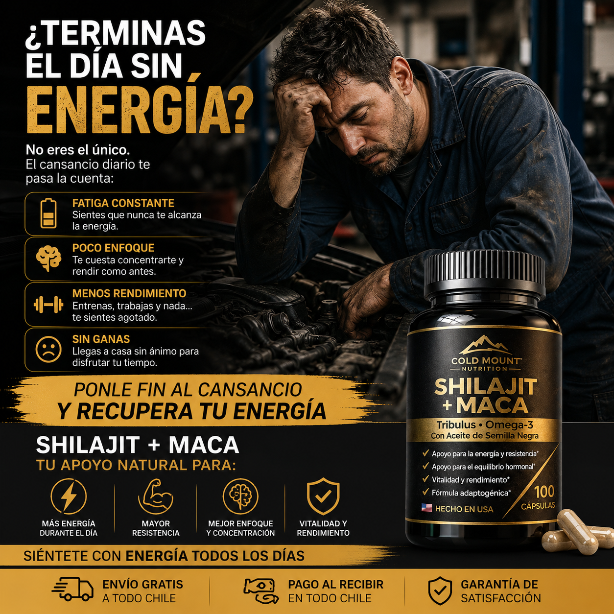 Shilajit + Maca Negra | Siente más energía desde el primer momento del día | Dile xao al cansancio