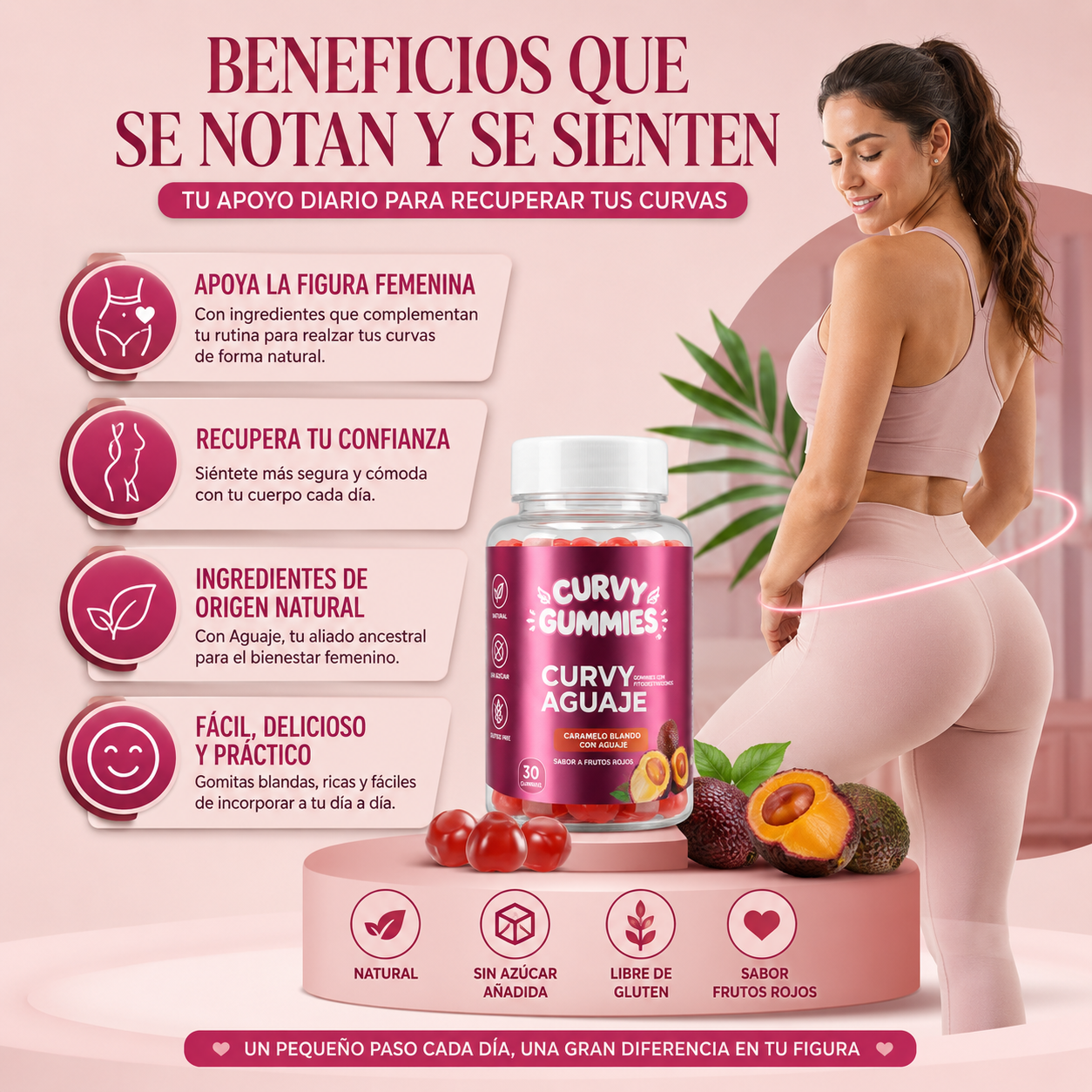 Curvy Gummies - Recupera tus curvas y vuelve a sentirte segura frente al espejo.