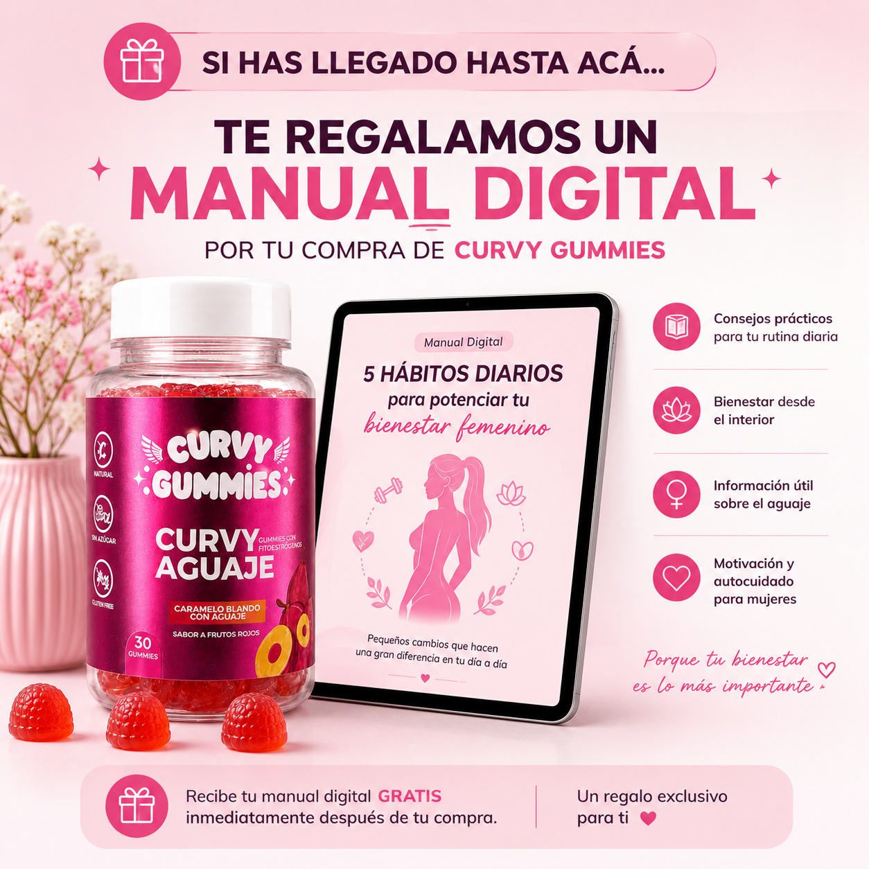 Curvy Gummies - Recupera tus curvas y vuelve a sentirte segura frente al espejo.