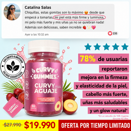 Curvy Gummies - Recupera tus curvas y vuelve a sentirte segura frente al espejo.