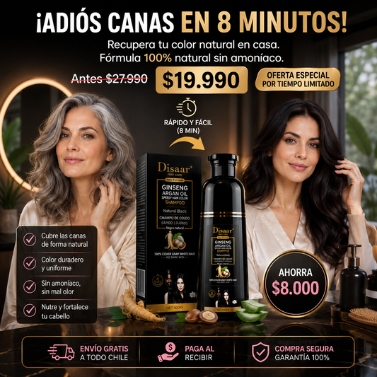 Shampoo Anticanas Disaar | Color Natural y Cabello Radiante Todos los Días