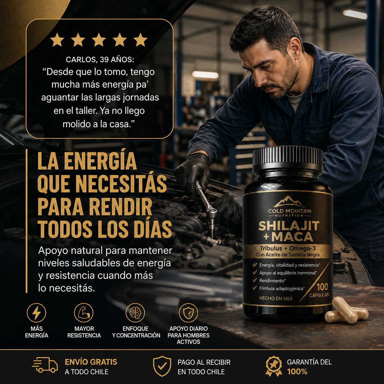 Shilajit + Maca Negra | Siente más energía desde el primer momento del día | Dile xao al cansancio