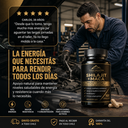 Shilajit + Maca Negra | Siente más energía desde el primer momento del día | Dile xao al cansancio