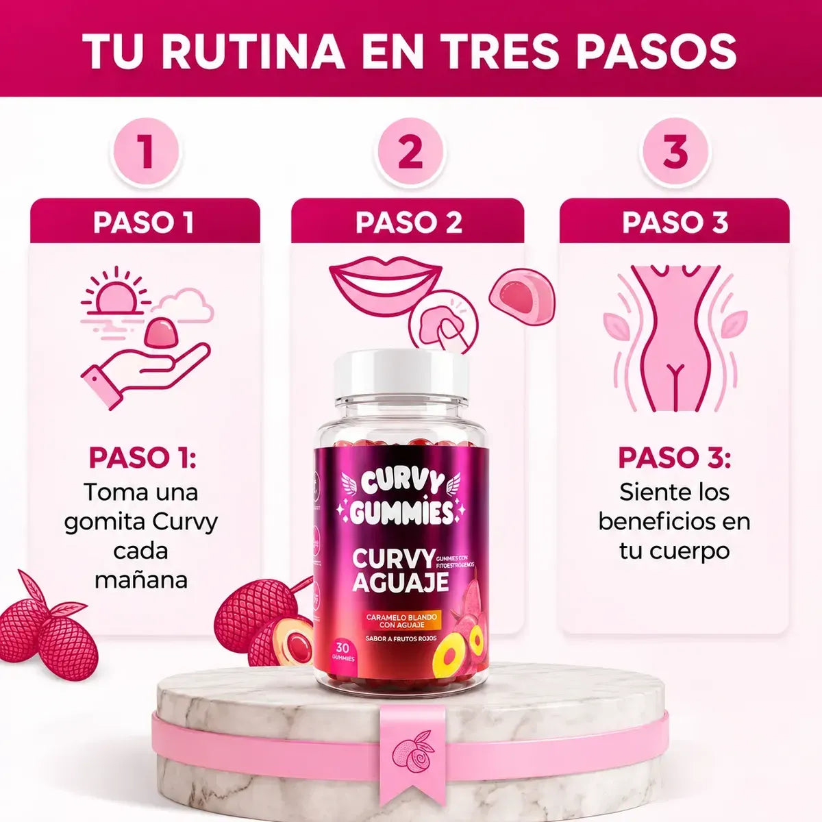 Curvy Gummies - Recupera tus curvas y vuelve a sentirte segura frente al espejo.